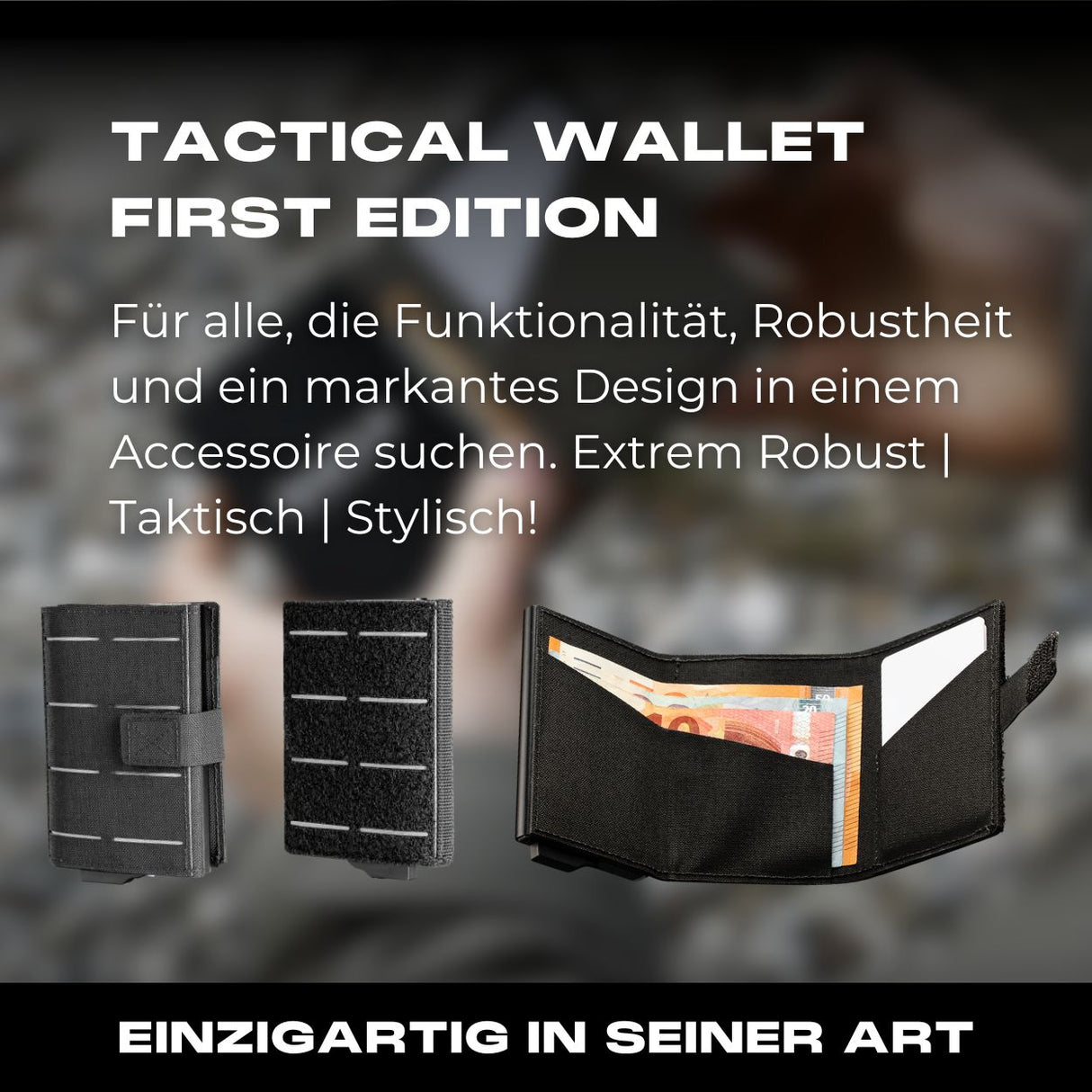 EDC Bundle in schwarz - mit Tactical Wallet