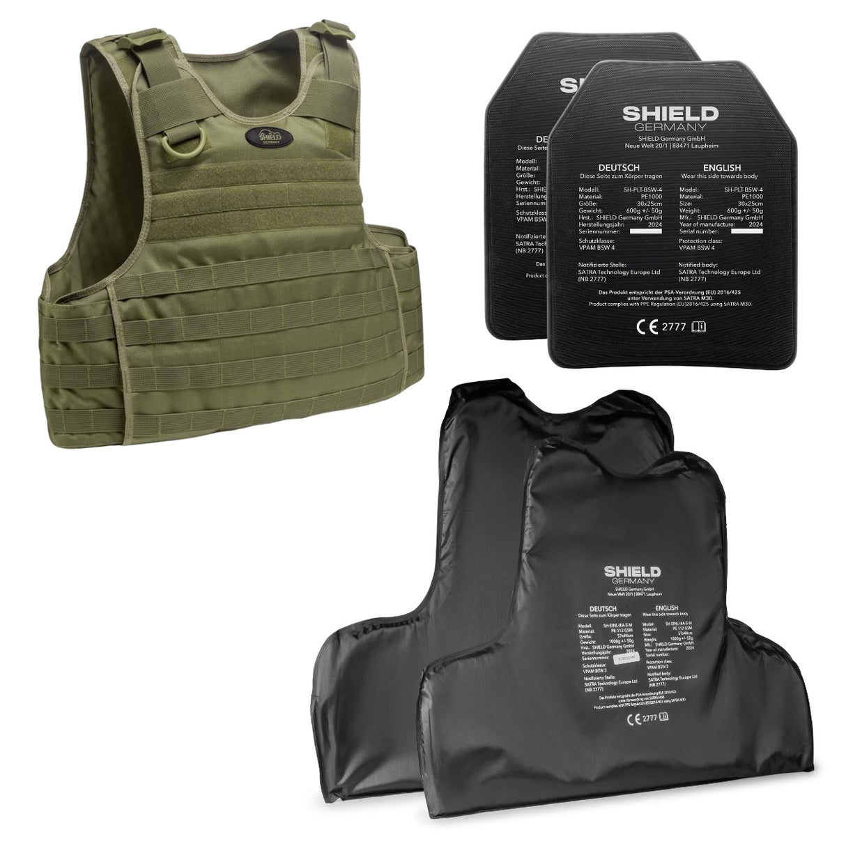 ALPHA tactical vest - olive SK1 to SK4