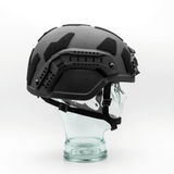 NIJ-IIIA MICH Helm + Rails in Schwarz (59-62cm)