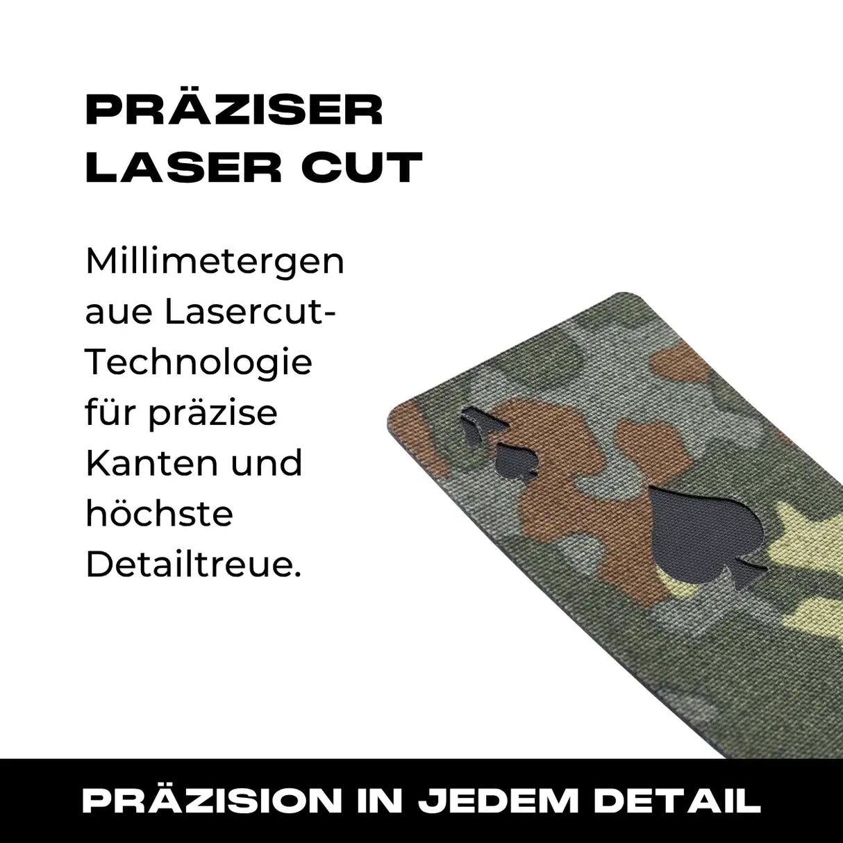 Lasercut Patch - Ace of Spades - 5 Farben Flecktarn