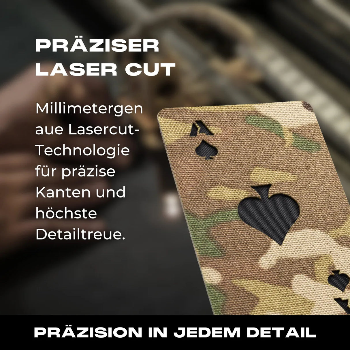 Lasercut Patch - Ace of Spades - Multicam Hell