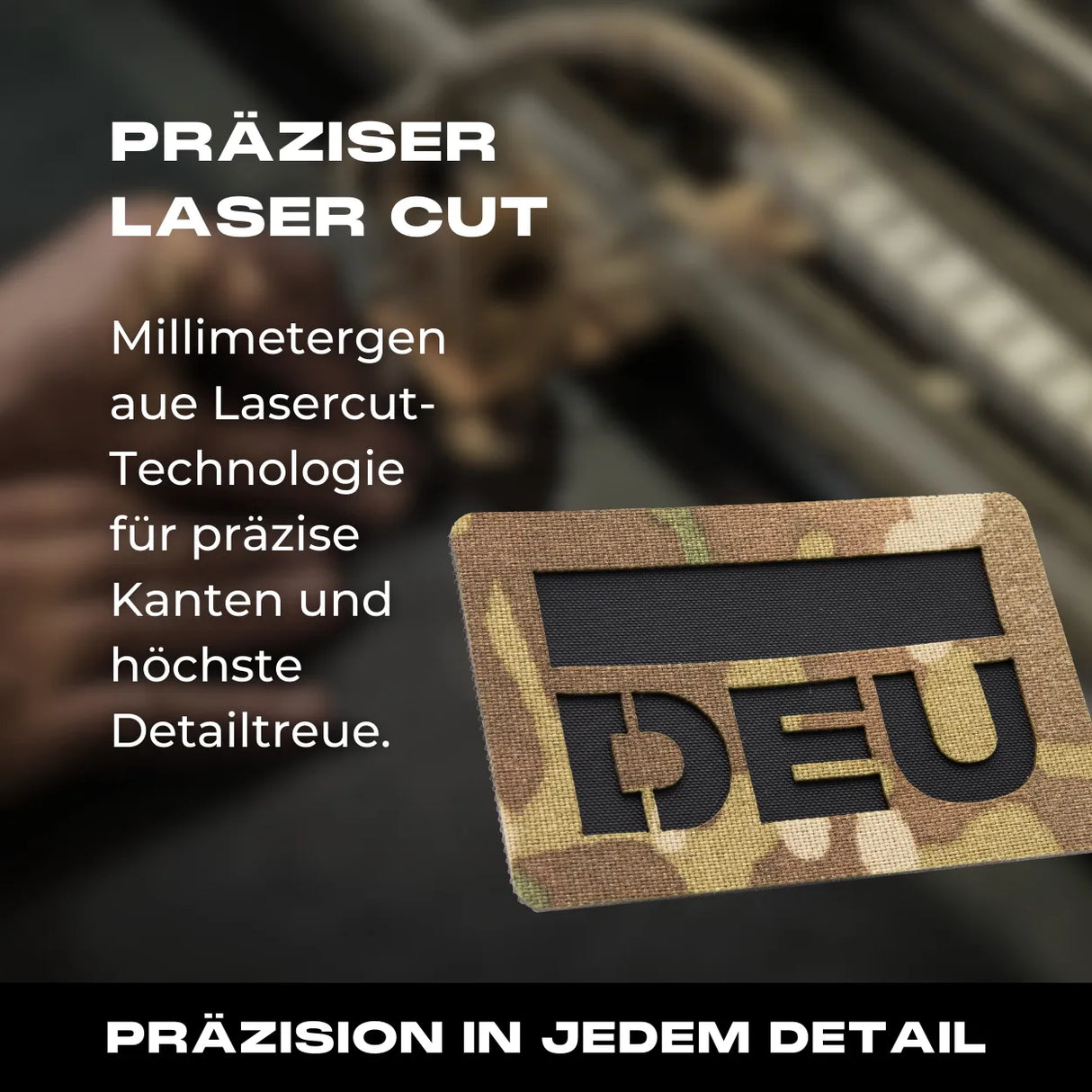 Lasercut Patch - DEU - Multicam Hell