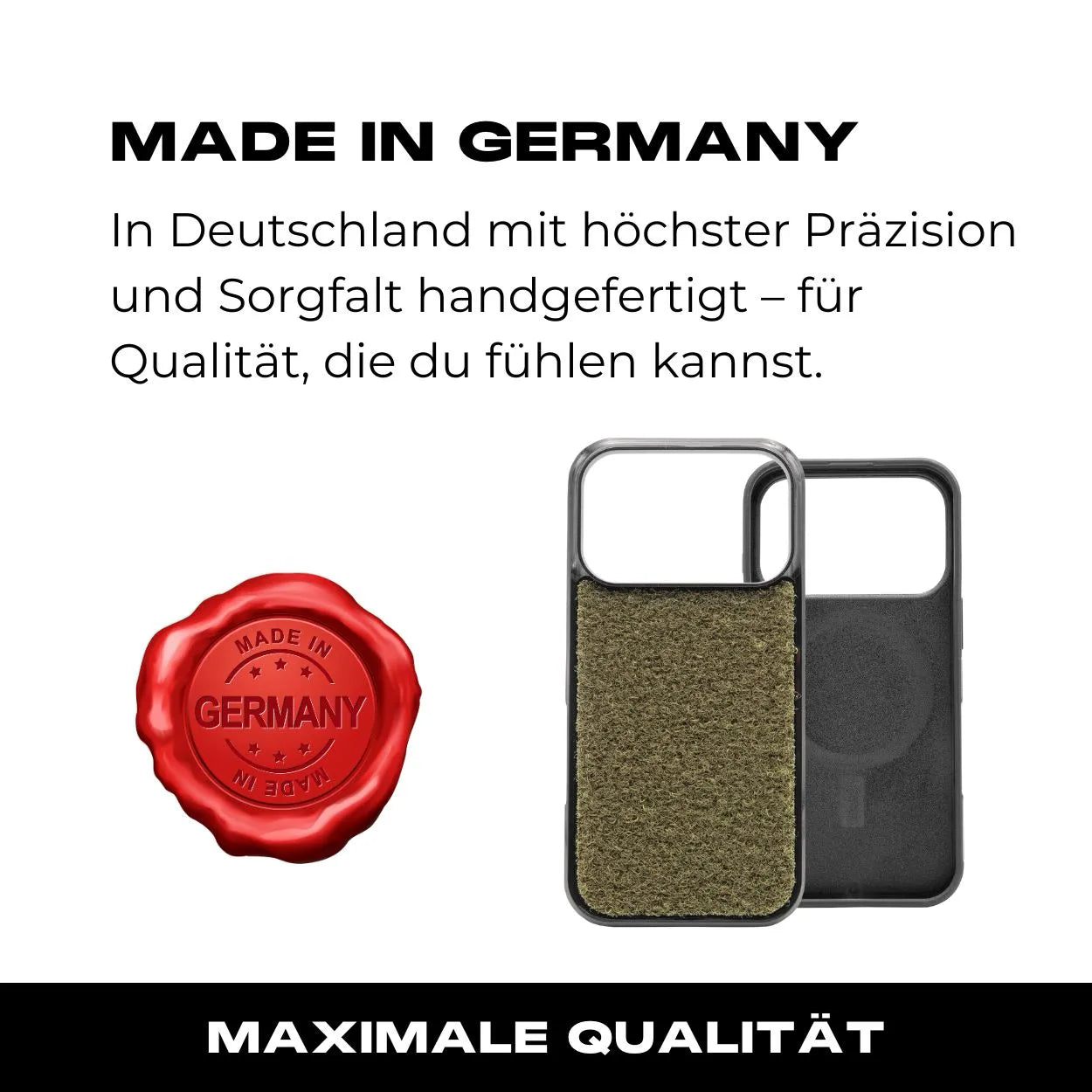 Tactical Case mit Steingrau Oliv Flauschklett - iPhone 17 Reihe