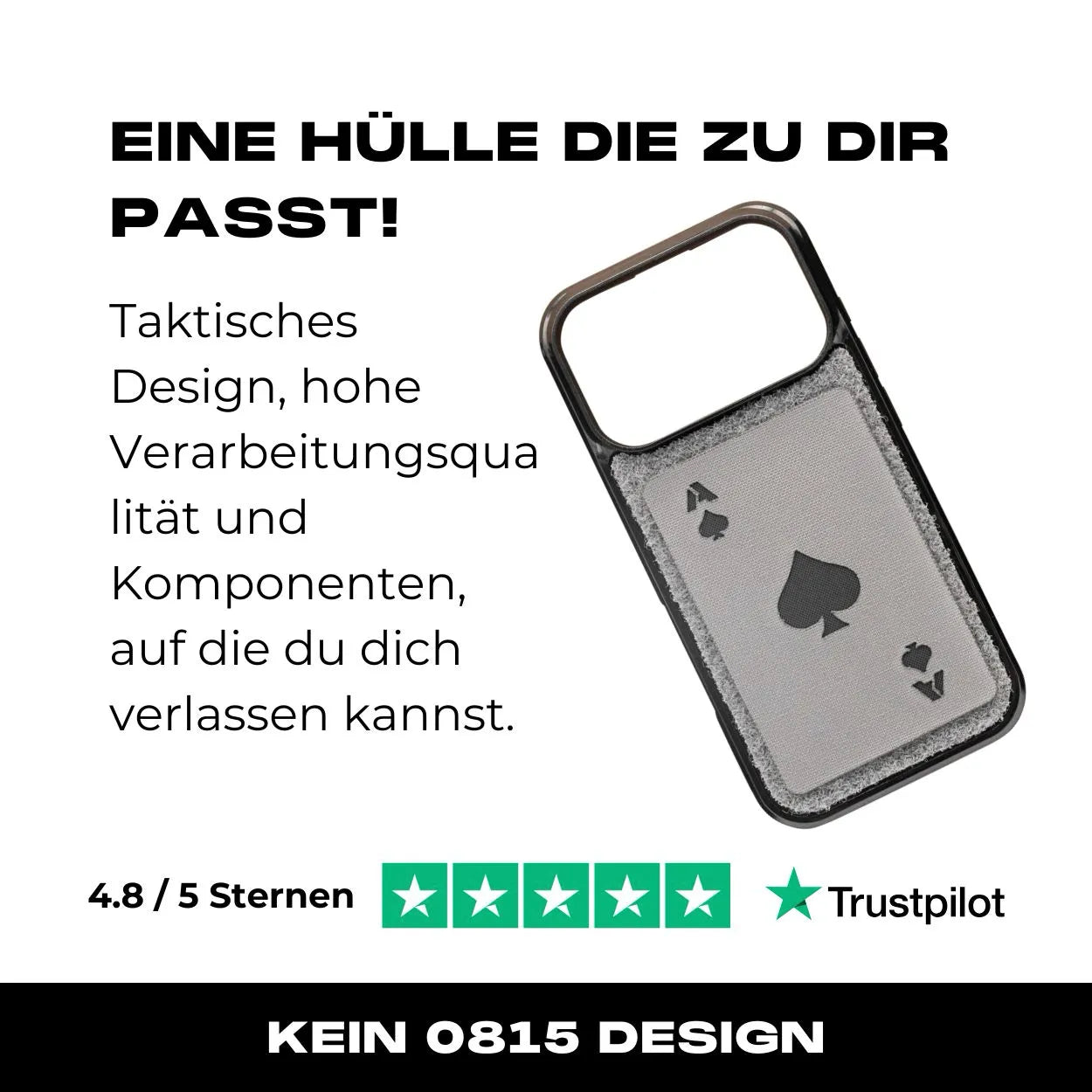 Tactical Case mit Wolfgrey Flauschklett - iPhone 17 Reihe
