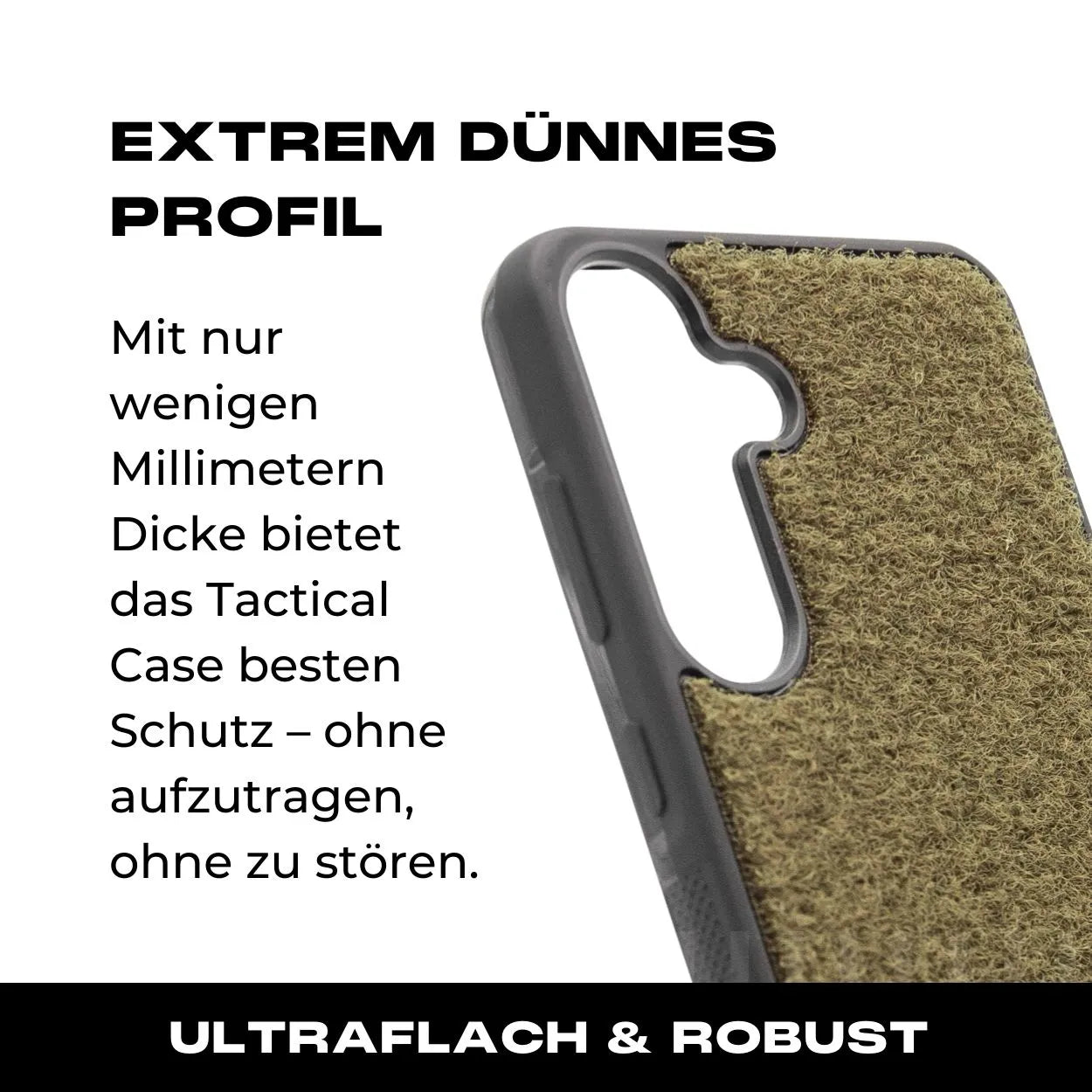 Tactical Case mit Steingrau Oliv Flauschklett - Samsung Galaxy S23 Reihe