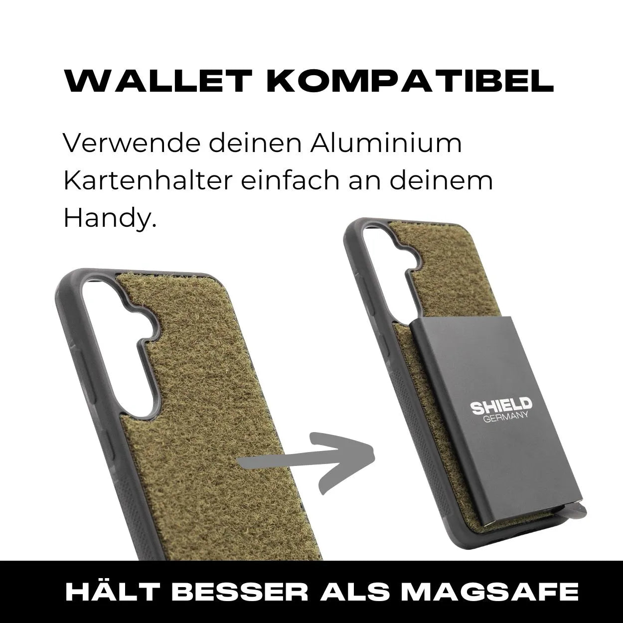 Tactical Case mit Steingrau Oliv Flauschklett - Samsung Galaxy S24 Reihe