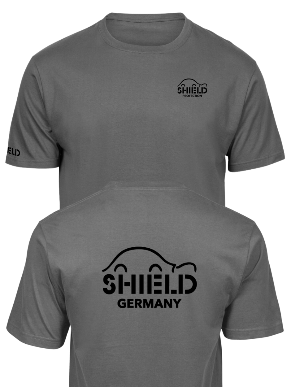 SHIELD Germany Logo T-Shirt steingrau