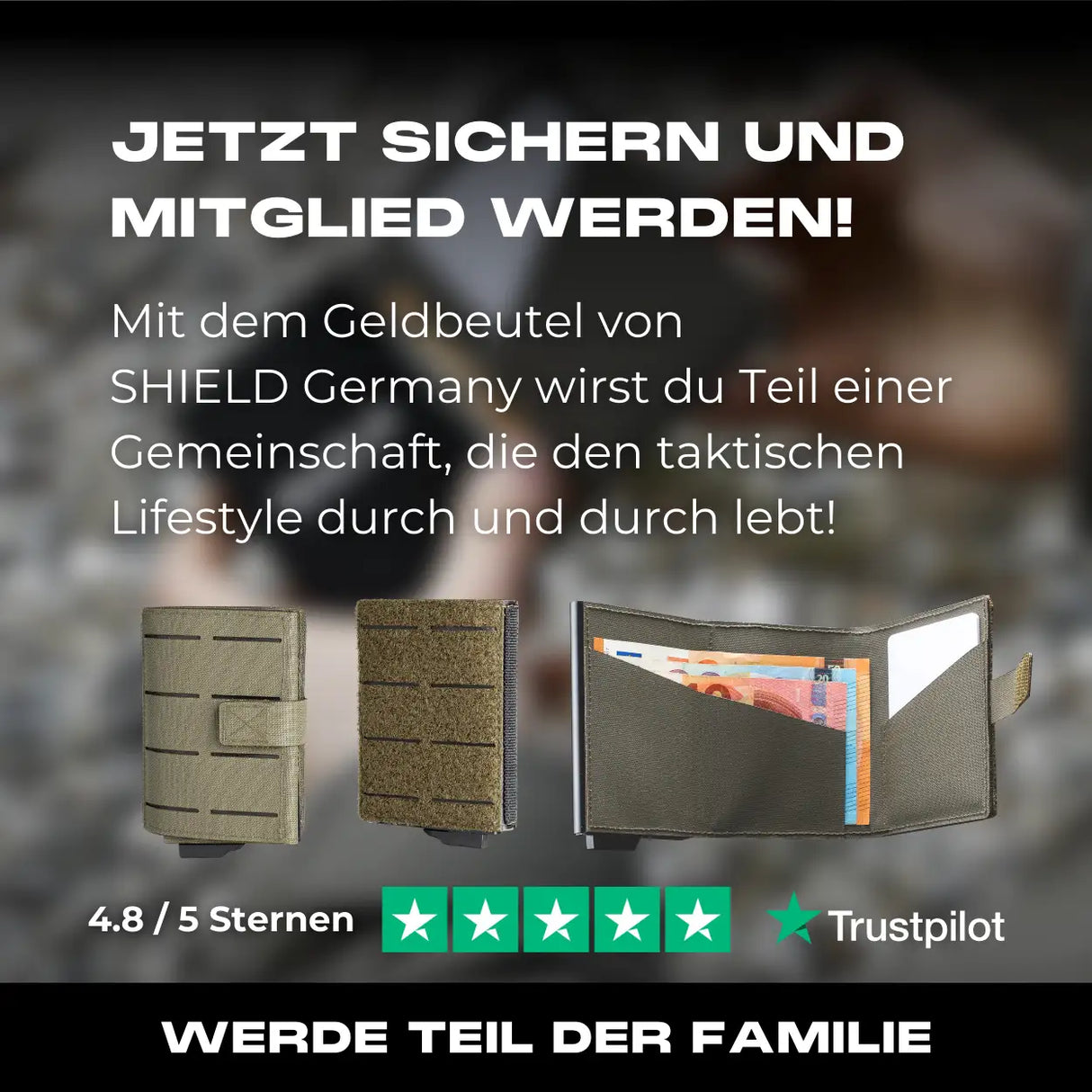 Tactical Wallet First Edition- Steingrau Oliv