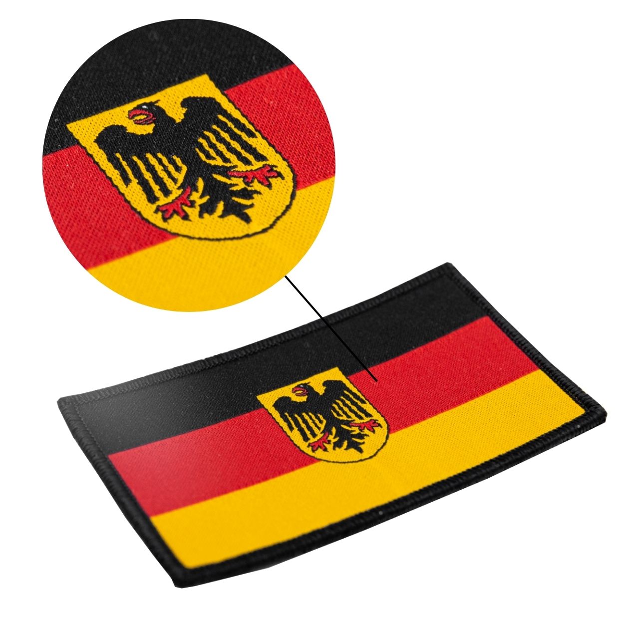 Web-Patch - DE Flagge mit Adler - 9 x 5,5cm